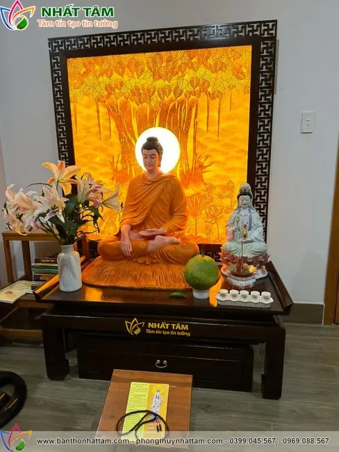 Mẫu Bàn Thờ Phật thiết kế đơn giản - BD1002