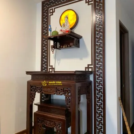 Bàn thờ tổ tiên mẫu Triện Sen cao cấp - BD1008