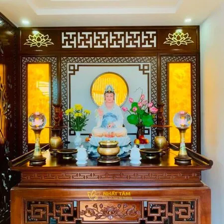 Bàn thờ Phật đơn giản, trang nghiêm - BD1009