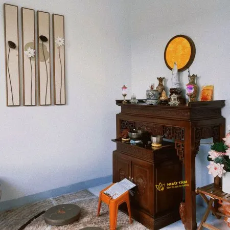 Bàn thờ Phật đơn giản, trang nghiêm - BD1009