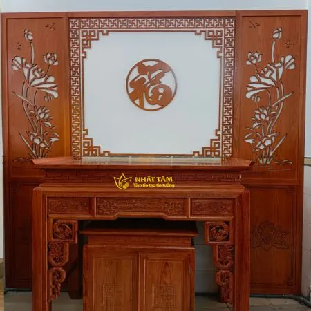 Bàn thờ gia tiên gỗ Hương trang trọng - BD1011