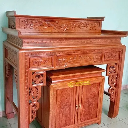 Bàn thờ gia tiên gỗ Hương trang trọng - BD1011