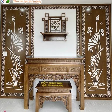 Mẫu Bàn Thờ Đứng Như Ý Lịch Sự, Trang Nghiêm - BD1012