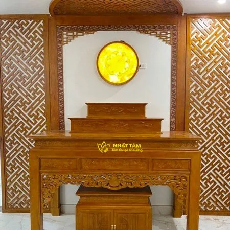 Mẫu đẹp bàn thờ gia tiên, ấm cúng - BD1015