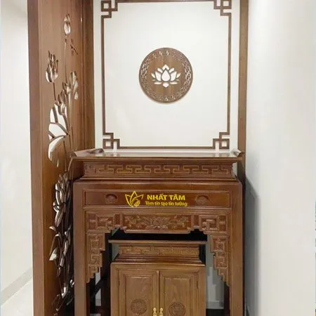 Bàn thờ chung cư hiện đại có tủ tiện lợi - BD1019
