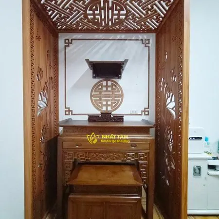 Bàn thờ chung cư hiện đại có tủ tiện lợi - BD1019