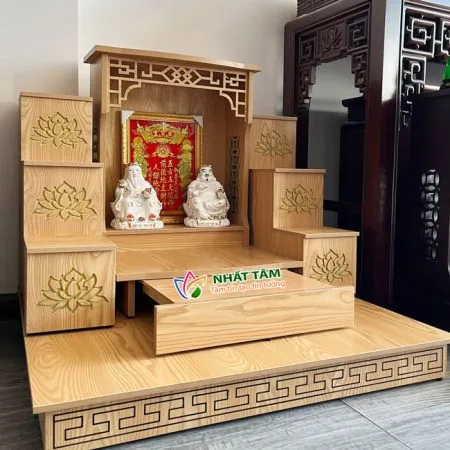 Bộ bàn thờ tài địa hiện đại, bục tam cấp và kệ thờ - BTTT3004