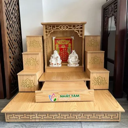 Bộ bàn thờ tài địa hiện đại, bục tam cấp và kệ thờ - BTTT3004