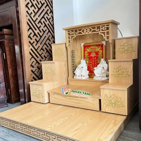 Bộ bàn thờ tài địa hiện đại, bục tam cấp và kệ thờ - BTTT3004