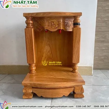 Bàn thờ thần tài thổ địa màu sáng sồi - BTTT3007