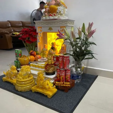 Bàn Thờ Tài Địa Đẹp Dát Vàng Cao Cấp - BTTT3009