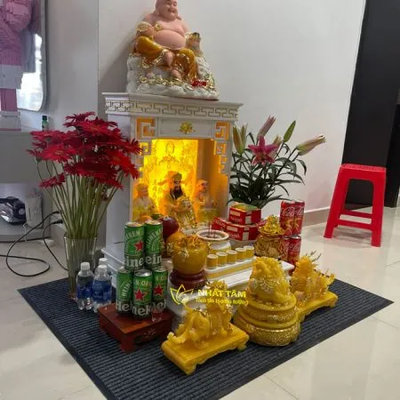 Bàn Thờ Tài Địa Đẹp Dát Vàng Cao Cấp - BTTT3009
