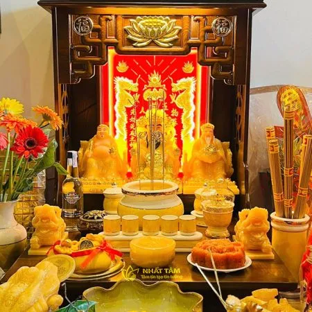 Bàn Thờ Tài Địa Đẹp Dát Vàng Cao Cấp - BTTT3009