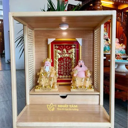 Bàn Thần Tài Gỗ Sồi Phong Cách Nhật - BTTT3012