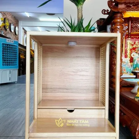 Bàn Thần Tài Gỗ Sồi Phong Cách Nhật - BTTT3012