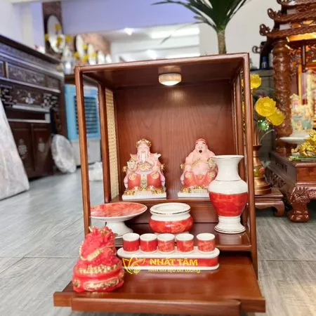 Bàn Thần Tài Gỗ Sồi Phong Cách Nhật - BTTT3012