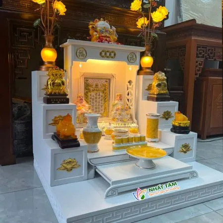 Bàn thờ thần tài thổ địa kim tiền hợp mệnh Kim - BTTT3013