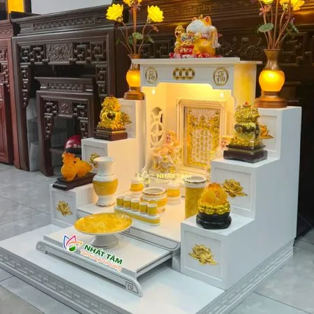 Bàn thờ thần tài thổ địa kim tiền hợp mệnh Kim - BTTT3013