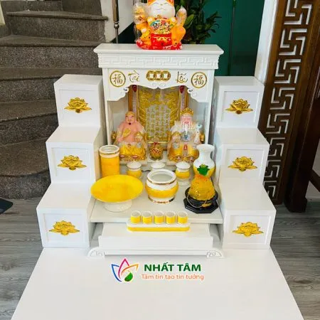 Bàn thờ thần tài thổ địa kim tiền hợp mệnh Kim - BTTT3013