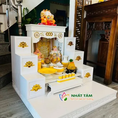 Bàn thờ thần tài thổ địa kim tiền hợp mệnh Kim - BTTT3013