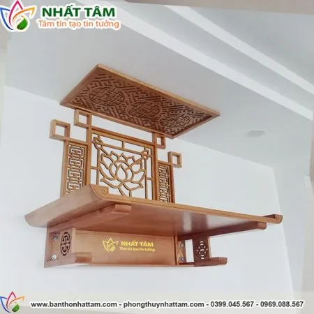 Bàn thờ treo tường gỗ Hương sang trọng - BTTT5013