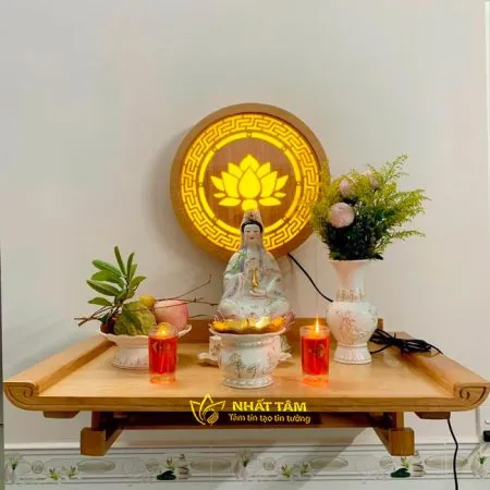 Bàn thờ Phật treo tường trang nghiêm - BTT5015
