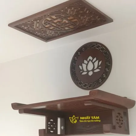 Bàn thờ treo gỗ sồi hiện đại - BTTT5014