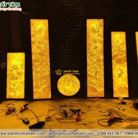 Bộ tranh trúc chỉ Hoa Sen - TTC2004