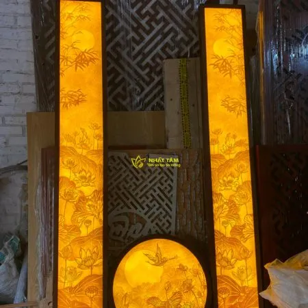 Bộ tranh trúc chỉ Hoa Sen - TTC2004