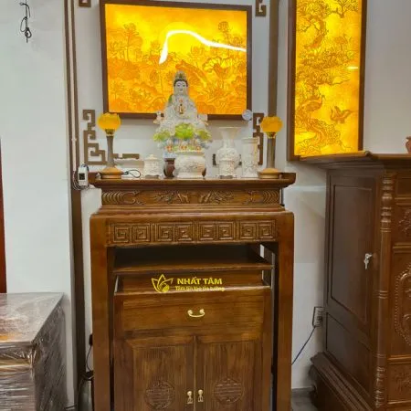 Tranh trúc chỉ hoa sen khung chữ nhật - TTC2003