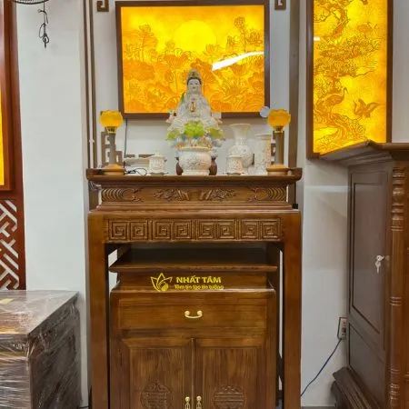 Tranh trúc chỉ hoa sen khung chữ nhật - TTC2003