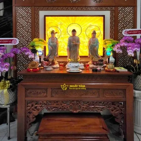 Tranh trúc chỉ phòng thờ Liên Hoa Triêu Dương - TTC2006