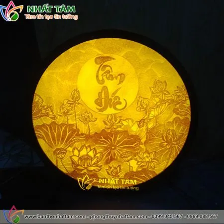 Tranh trúc chỉ hoa sen Tâm Phúc - TTC2012