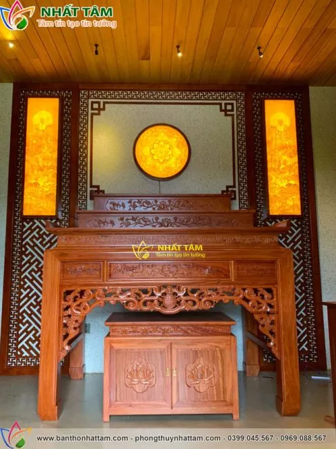 Bàn Thờ Đứng Gia Tiên Mẫu Ngũ Phúc - BD1026