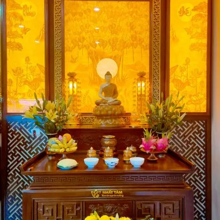 Bàn Thờ Phật Tam Cấp Trang Nghiêm - BD1027