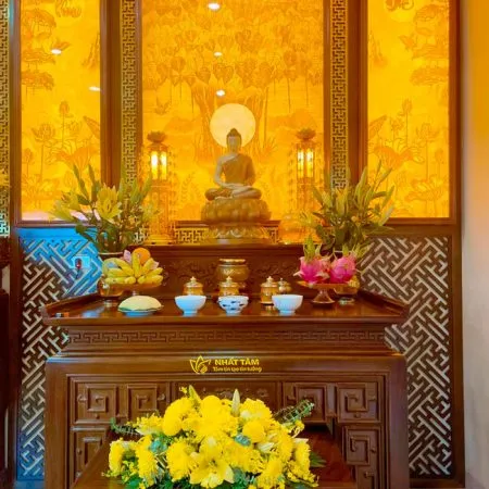 Bàn Thờ Phật Tam Cấp Trang Nghiêm - BD1027