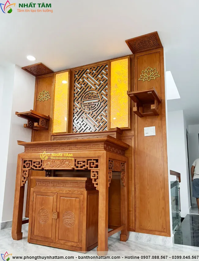 Bàn thờ gia tiên gỗ cao cấp sang trọng - BD1033
