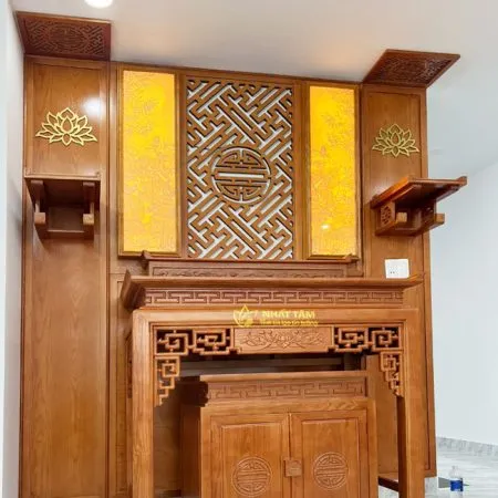 Bàn thờ gia tiên gỗ cao cấp sang trọng - BD1033