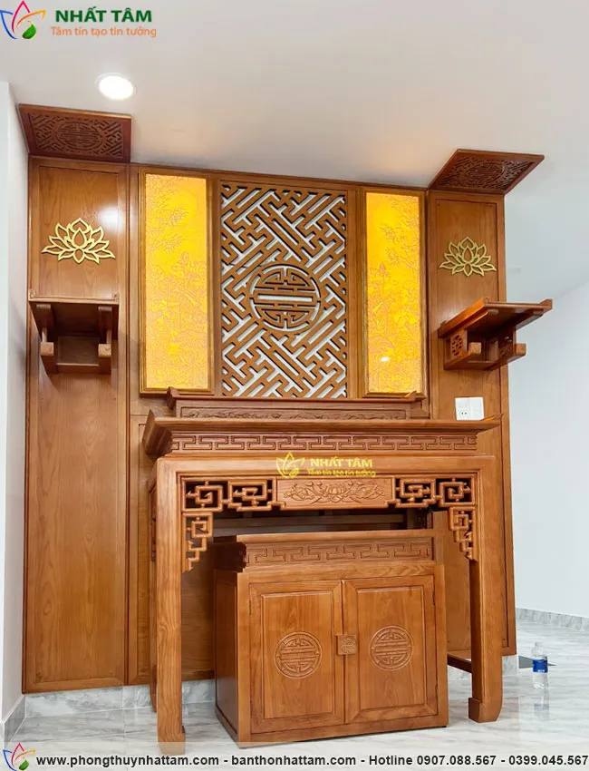 Bàn thờ gia tiên gỗ cao cấp sang trọng - BD1033