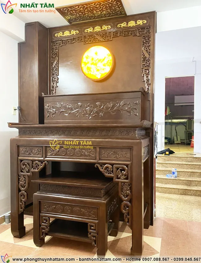 Bàn thờ Gỗ sồi đẹp